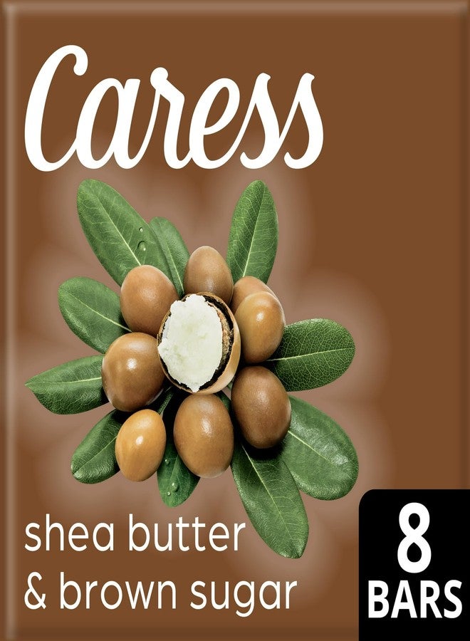 Caress Shea Butter & Brown Sugar Beauty Bar Soap, 8 Count - Image 2